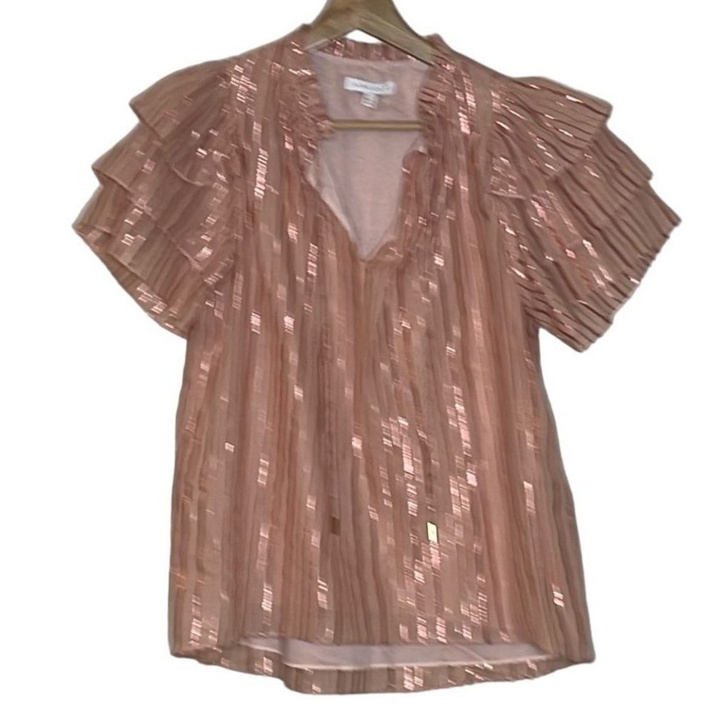 ANNA CATE RUFFLE SLEEVE WOMEN'S TOP SIZE XS‎